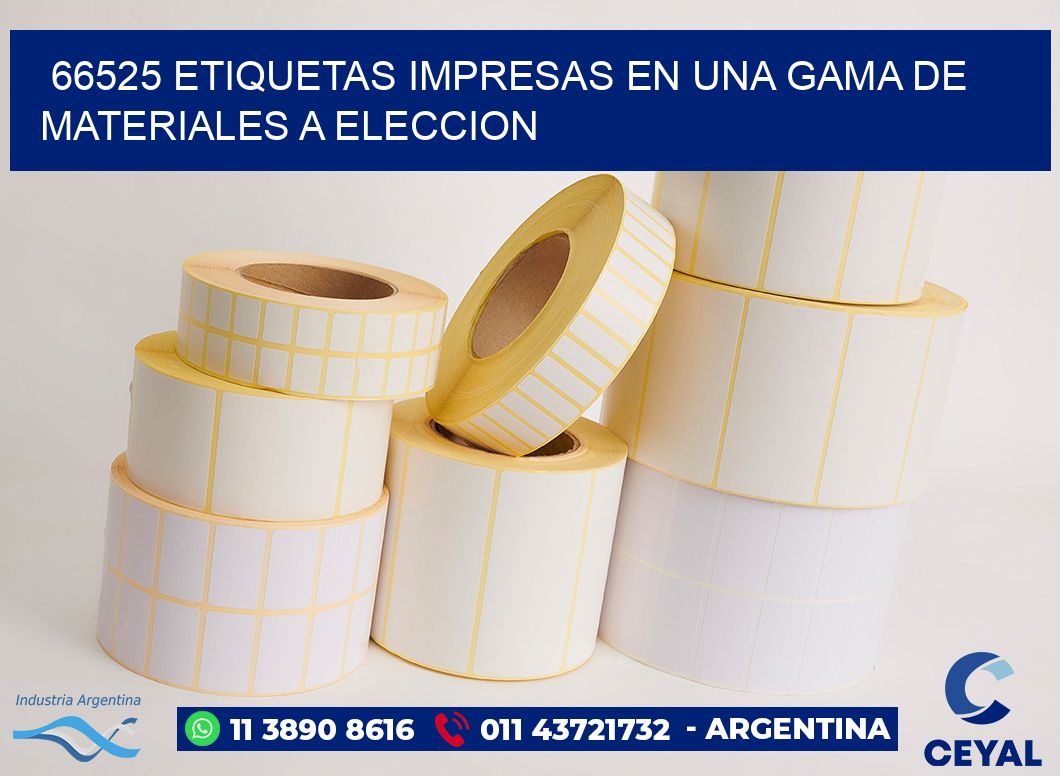 66525 ETIQUETAS IMPRESAS EN UNA GAMA DE MATERIALES A ELECCION