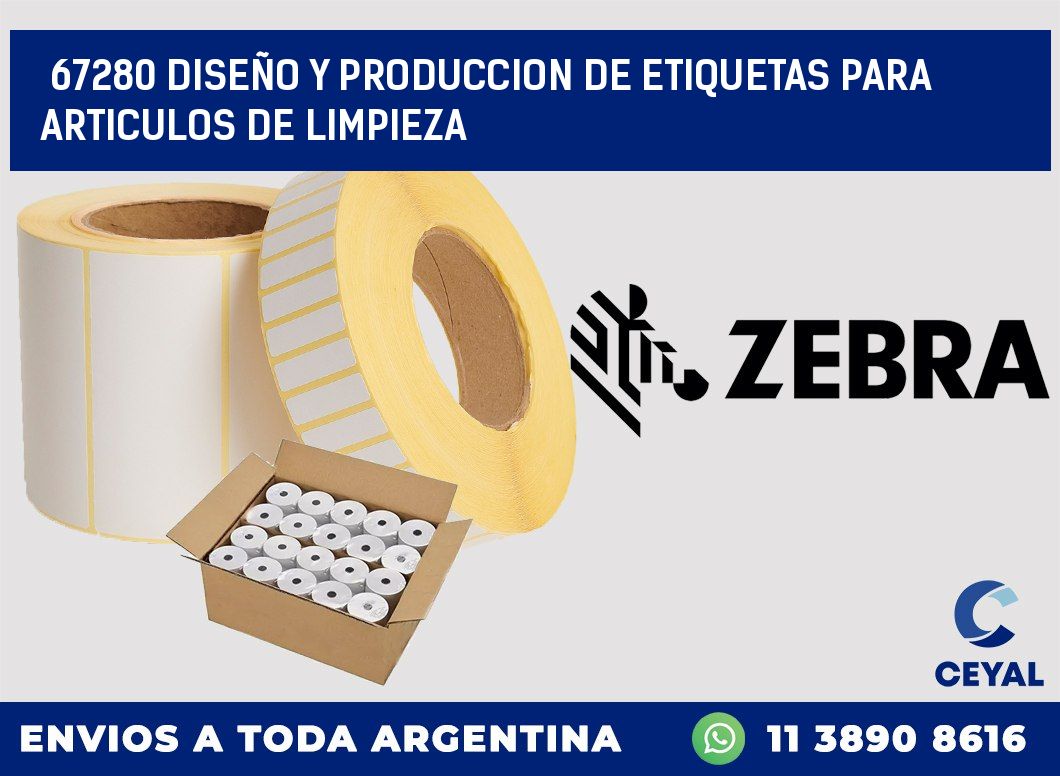 67280 DISEÑO Y PRODUCCION DE ETIQUETAS PARA ARTICULOS DE LIMPIEZA