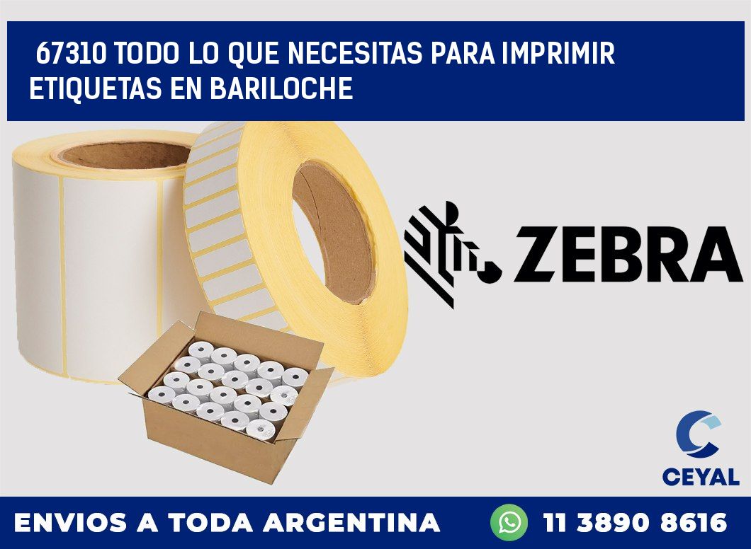 67310 TODO LO QUE NECESITAS PARA IMPRIMIR ETIQUETAS EN BARILOCHE