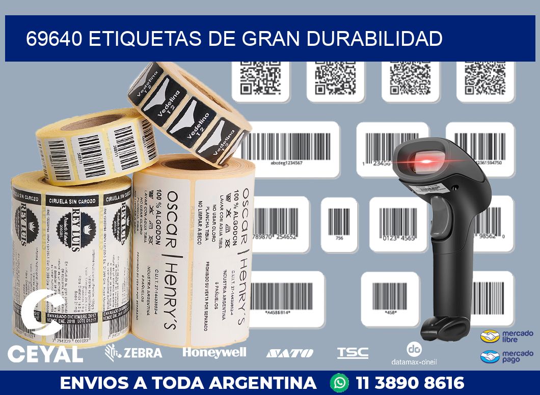 69640 ETIQUETAS DE GRAN DURABILIDAD