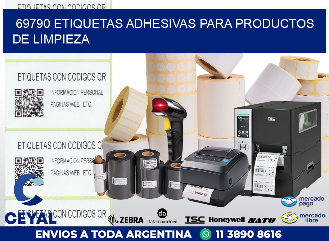 69790 ETIQUETAS ADHESIVAS PARA PRODUCTOS DE LIMPIEZA