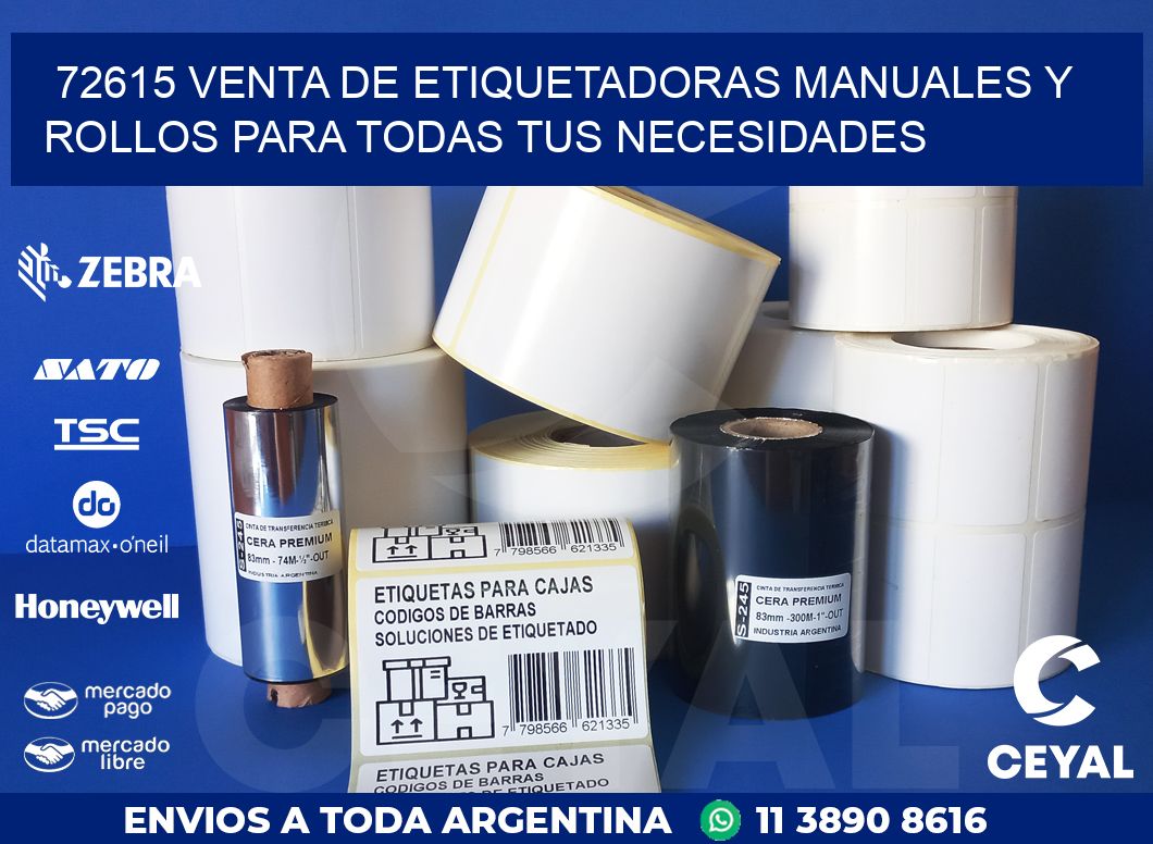 72615 VENTA DE ETIQUETADORAS MANUALES Y ROLLOS PARA TODAS TUS NECESIDADES