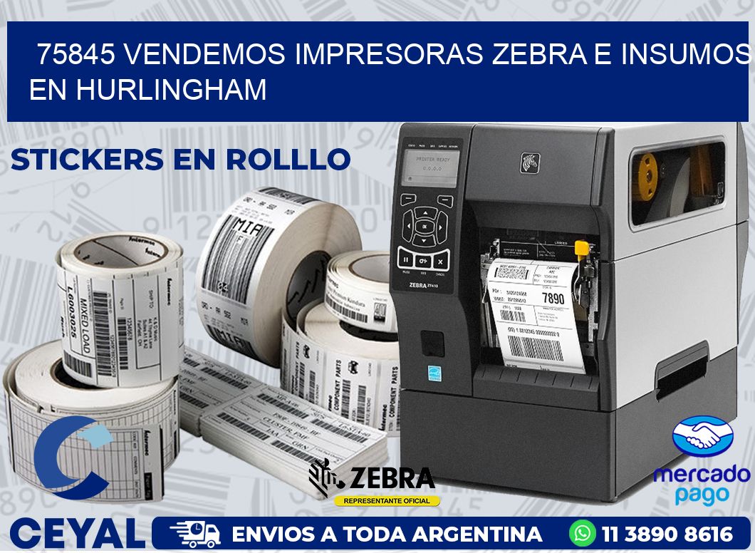 75845 VENDEMOS IMPRESORAS ZEBRA E INSUMOS EN HURLINGHAM