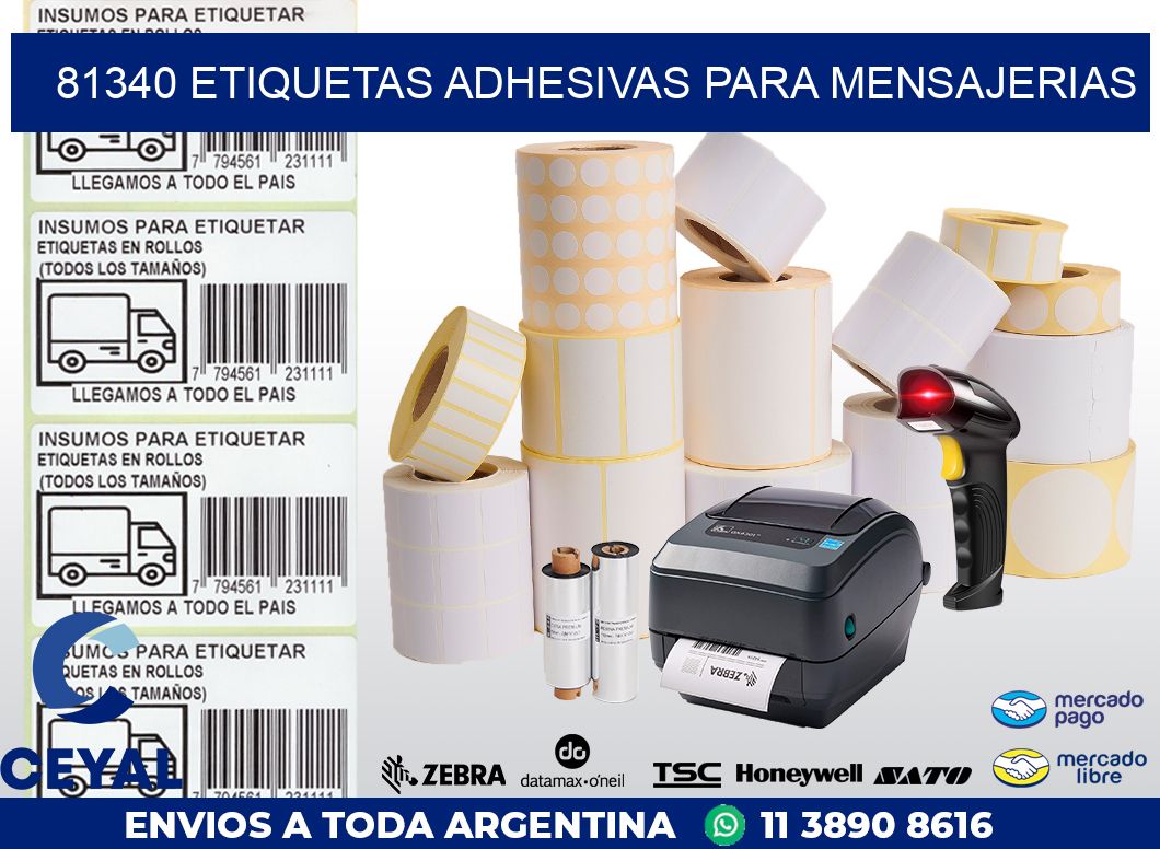 81340 ETIQUETAS ADHESIVAS PARA MENSAJERIAS