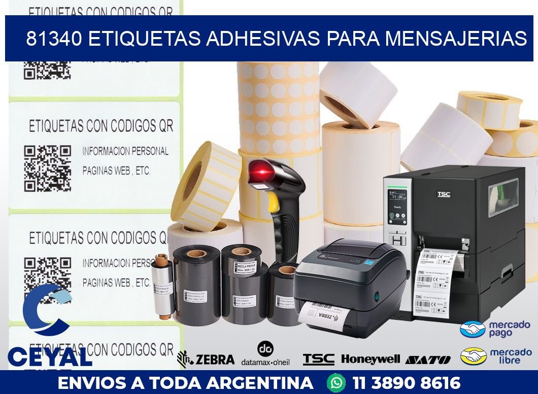 81340 ETIQUETAS ADHESIVAS PARA MENSAJERIAS