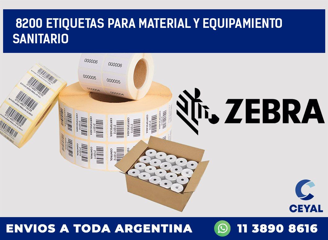 8200 ETIQUETAS PARA MATERIAL Y EQUIPAMIENTO SANITARIO