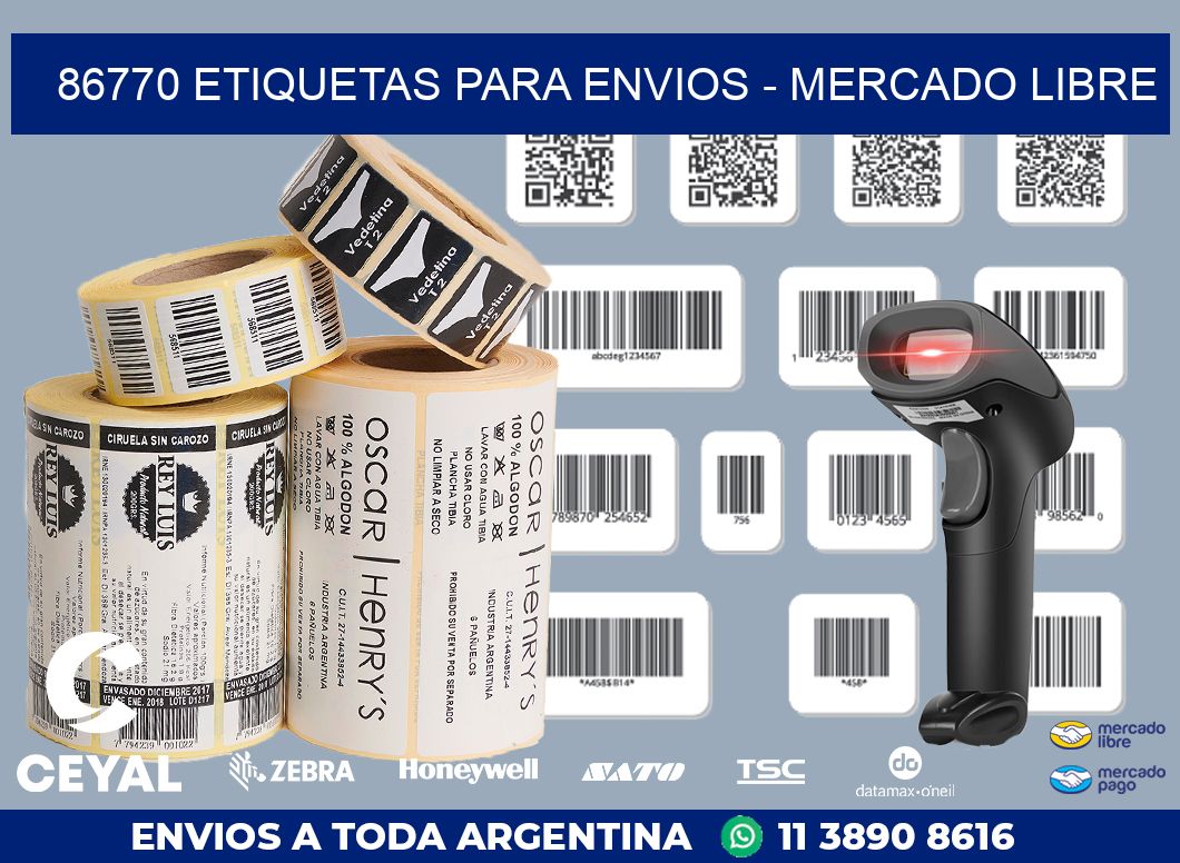 86770 ETIQUETAS PARA ENVIOS - MERCADO LIBRE