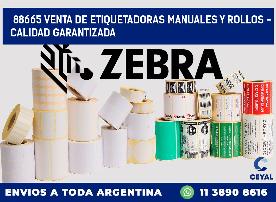 88665 VENTA DE ETIQUETADORAS MANUALES Y ROLLOS - CALIDAD GARANTIZADA