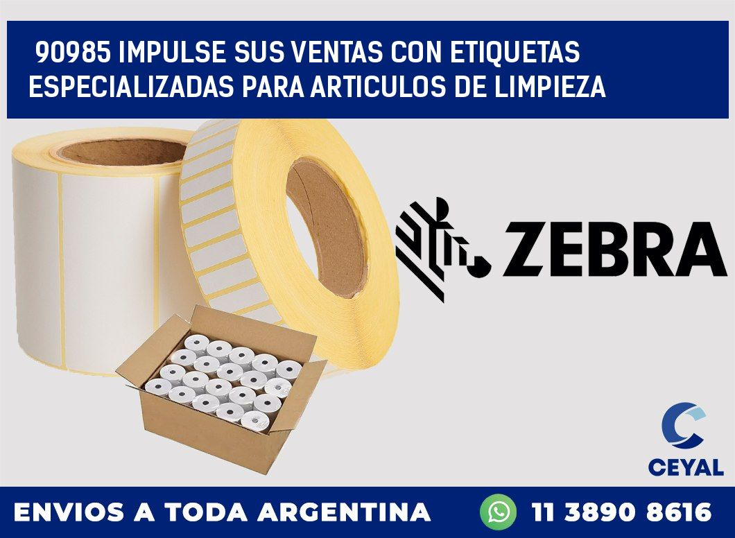 90985 IMPULSE SUS VENTAS CON ETIQUETAS ESPECIALIZADAS PARA ARTICULOS DE LIMPIEZA