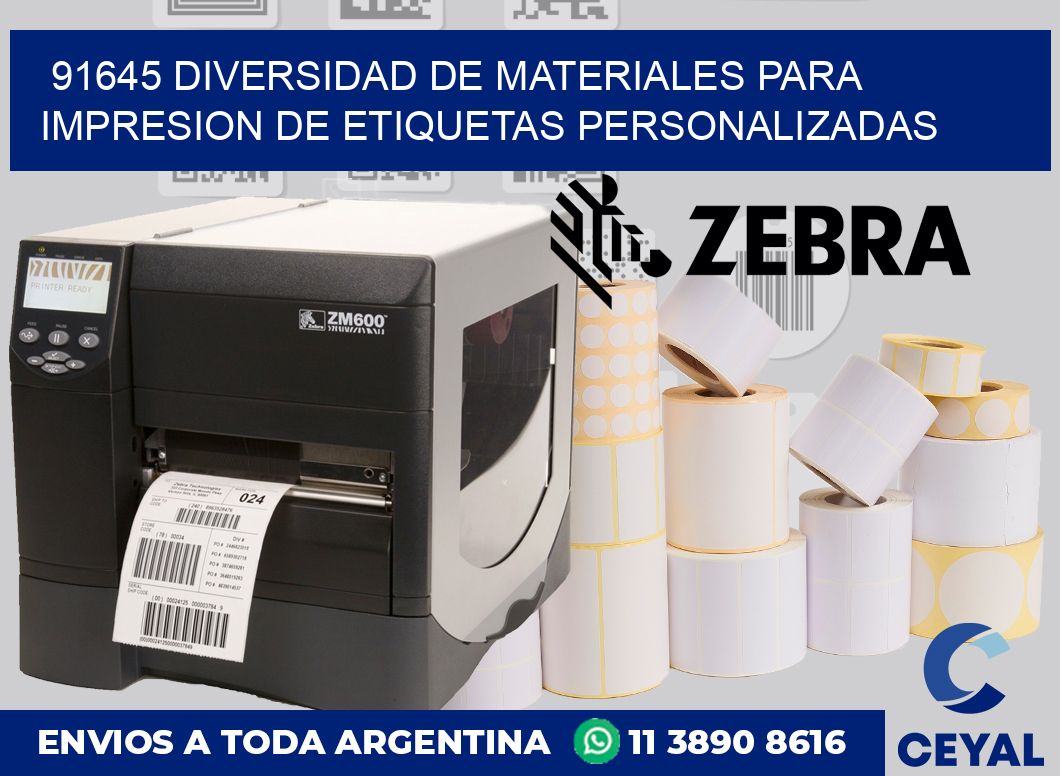 91645 DIVERSIDAD DE MATERIALES PARA IMPRESION DE ETIQUETAS PERSONALIZADAS