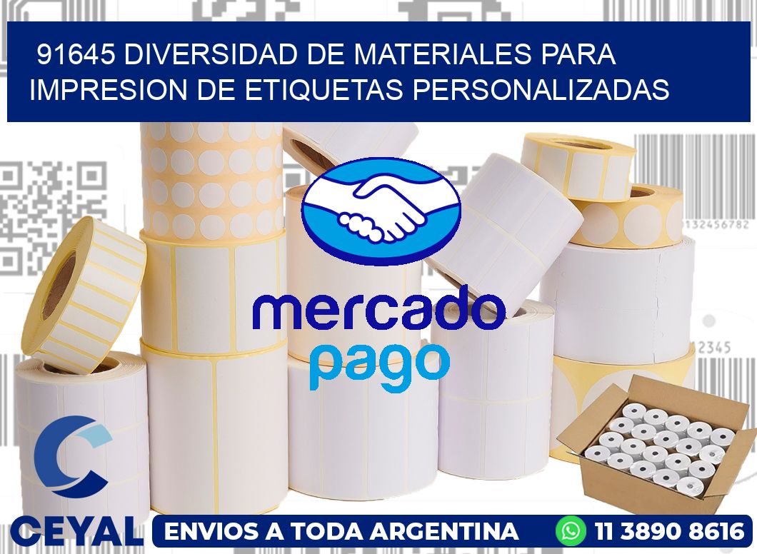 91645 DIVERSIDAD DE MATERIALES PARA IMPRESION DE ETIQUETAS PERSONALIZADAS