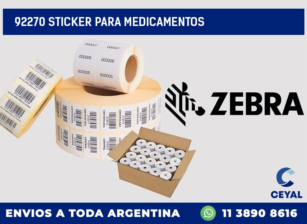 92270 STICKER PARA MEDICAMENTOS