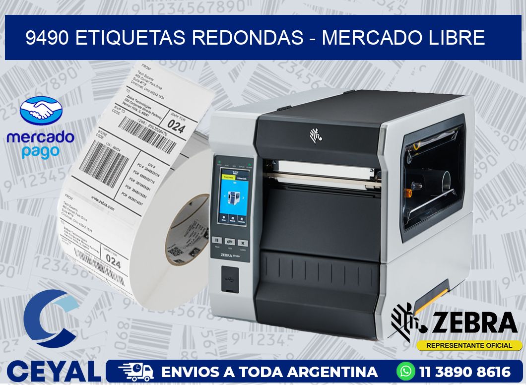 9490 ETIQUETAS REDONDAS - MERCADO LIBRE