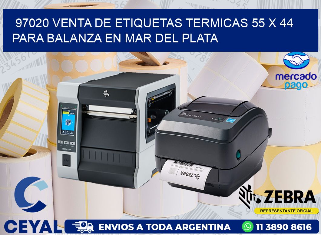 97020 VENTA DE ETIQUETAS TERMICAS 55 X 44 PARA BALANZA EN MAR DEL PLATA