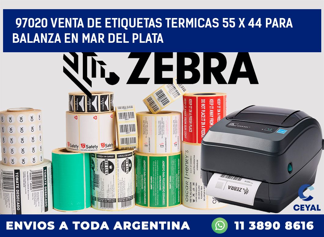 97020 VENTA DE ETIQUETAS TERMICAS 55 X 44 PARA BALANZA EN MAR DEL PLATA