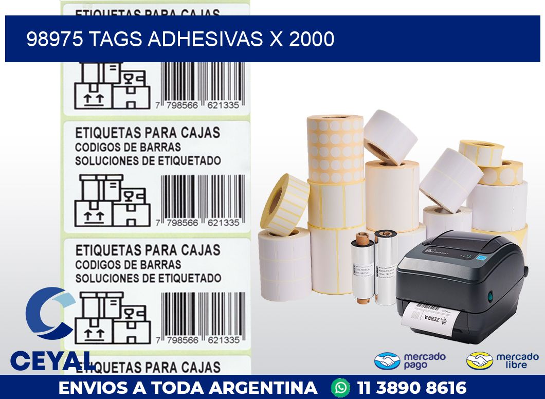 98975 TAGS ADHESIVAS X 2000