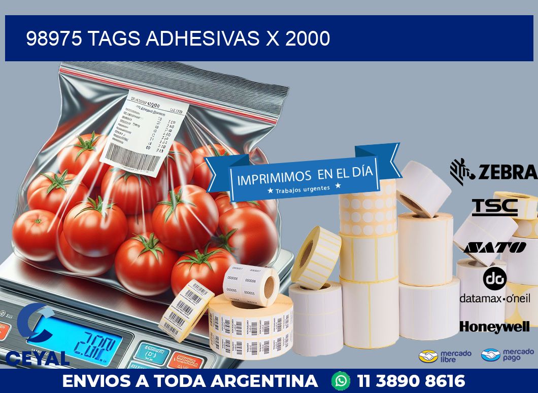 98975 TAGS ADHESIVAS X 2000