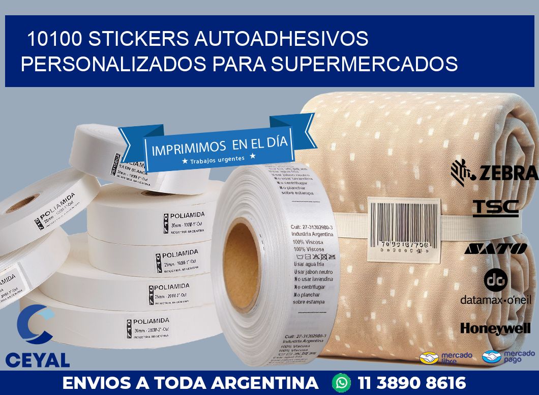 10100 STICKERS AUTOADHESIVOS PERSONALIZADOS PARA SUPERMERCADOS