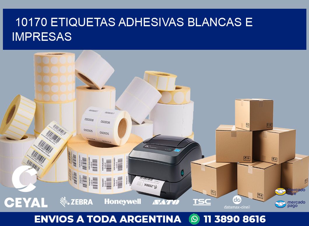 10170 ETIQUETAS ADHESIVAS BLANCAS E IMPRESAS