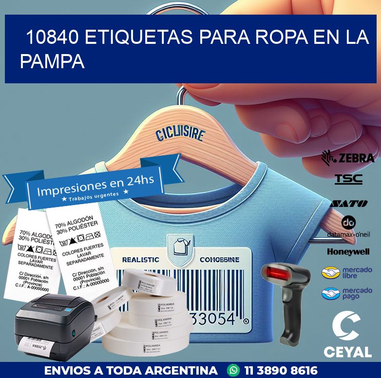 10840 ETIQUETAS PARA ROPA EN LA PAMPA