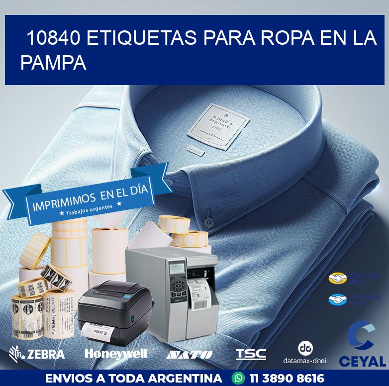 10840 ETIQUETAS PARA ROPA EN LA PAMPA