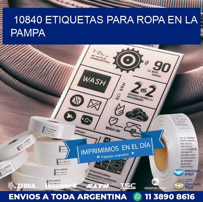 10840 ETIQUETAS PARA ROPA EN LA PAMPA