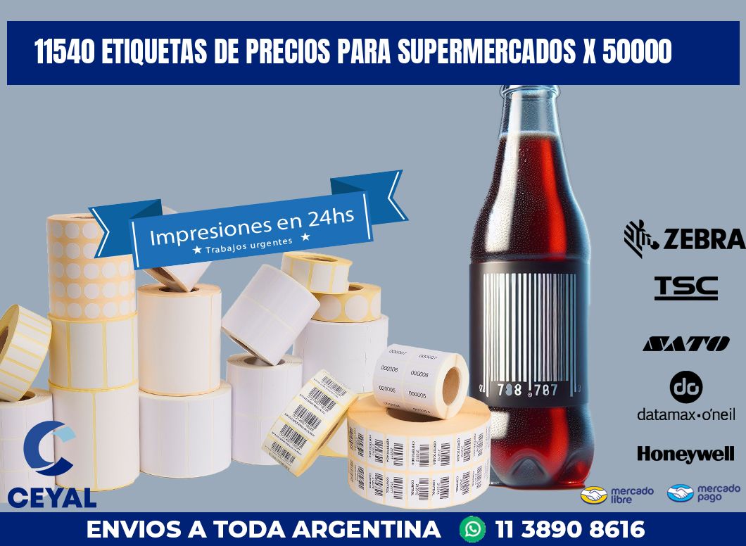 11540 ETIQUETAS DE PRECIOS PARA SUPERMERCADOS X 50000
