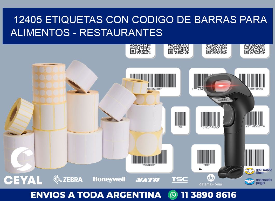 12405 ETIQUETAS CON CODIGO DE BARRAS PARA ALIMENTOS – RESTAURANTES