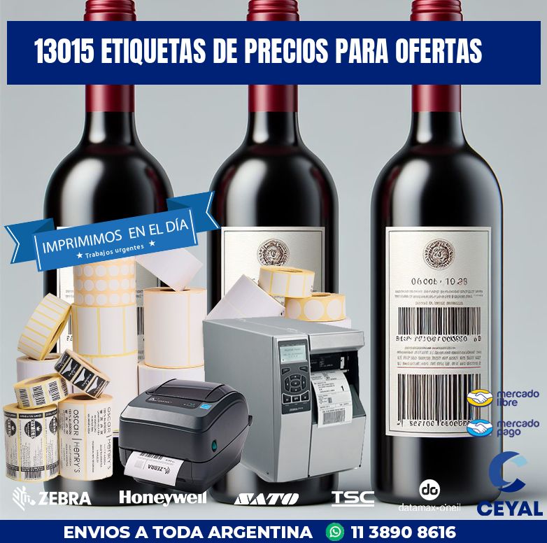 13015 ETIQUETAS DE PRECIOS PARA OFERTAS