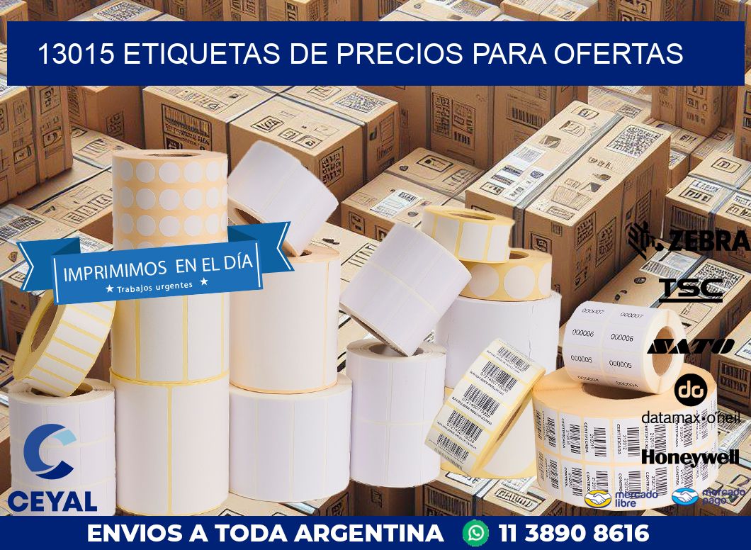 13015 ETIQUETAS DE PRECIOS PARA OFERTAS