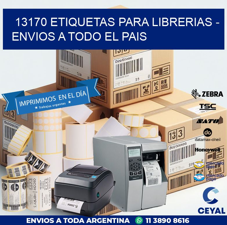 13170 ETIQUETAS PARA LIBRERIAS – ENVIOS A TODO EL PAIS