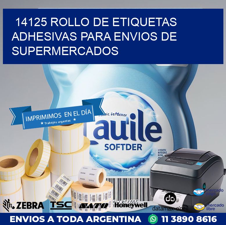 14125 ROLLO DE ETIQUETAS ADHESIVAS PARA ENVIOS DE SUPERMERCADOS