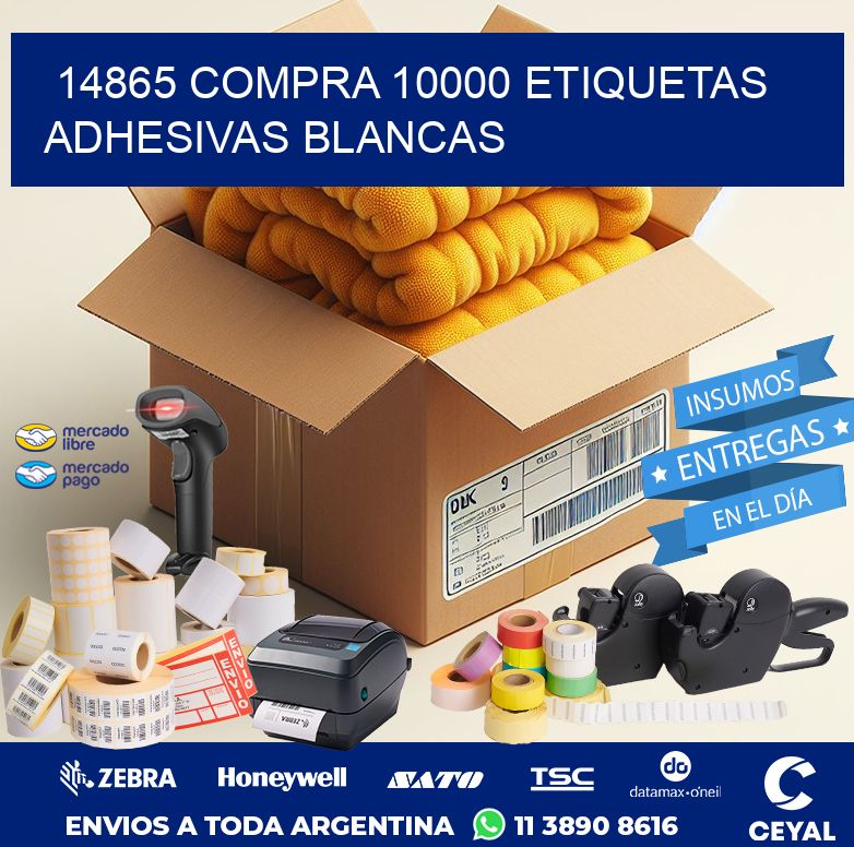 14865 COMPRA 10000 ETIQUETAS ADHESIVAS BLANCAS