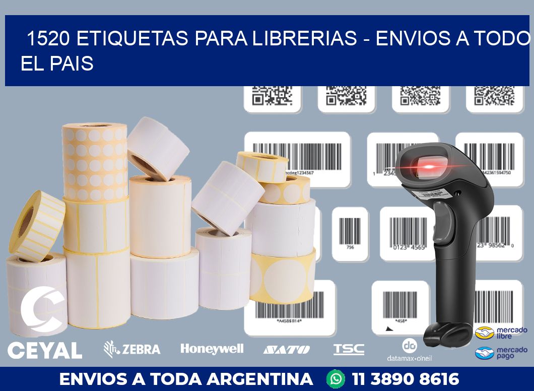 1520 ETIQUETAS PARA LIBRERIAS - ENVIOS A TODO EL PAIS
