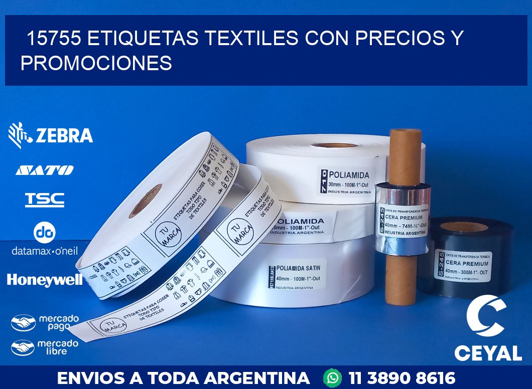 15755 ETIQUETAS TEXTILES CON PRECIOS Y PROMOCIONES