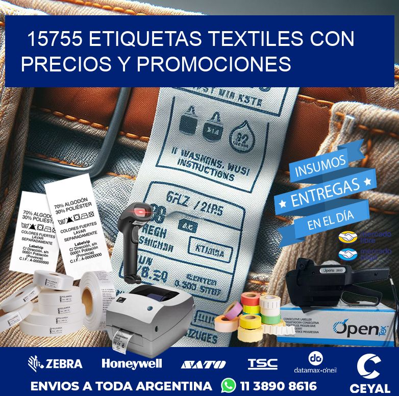 15755 ETIQUETAS TEXTILES CON PRECIOS Y PROMOCIONES