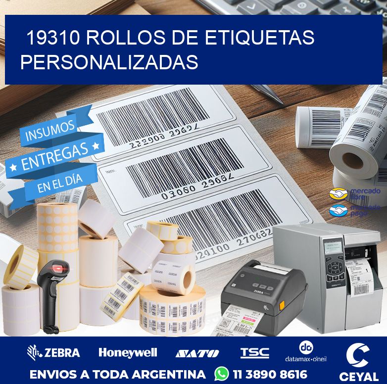 19310 ROLLOS DE ETIQUETAS PERSONALIZADAS