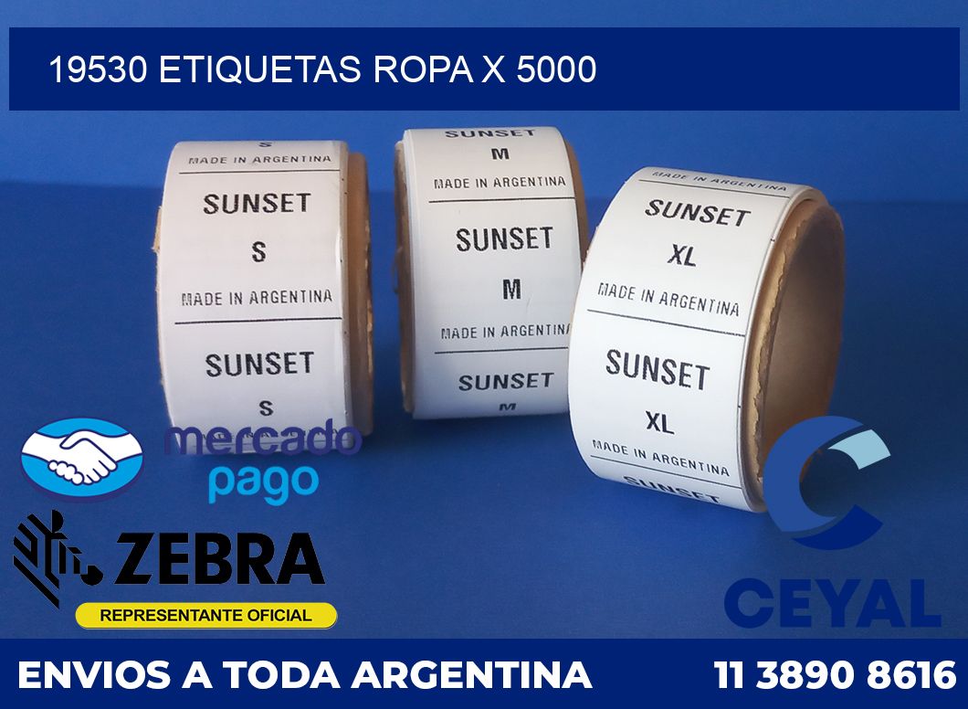 19530 ETIQUETAS ROPA X 5000