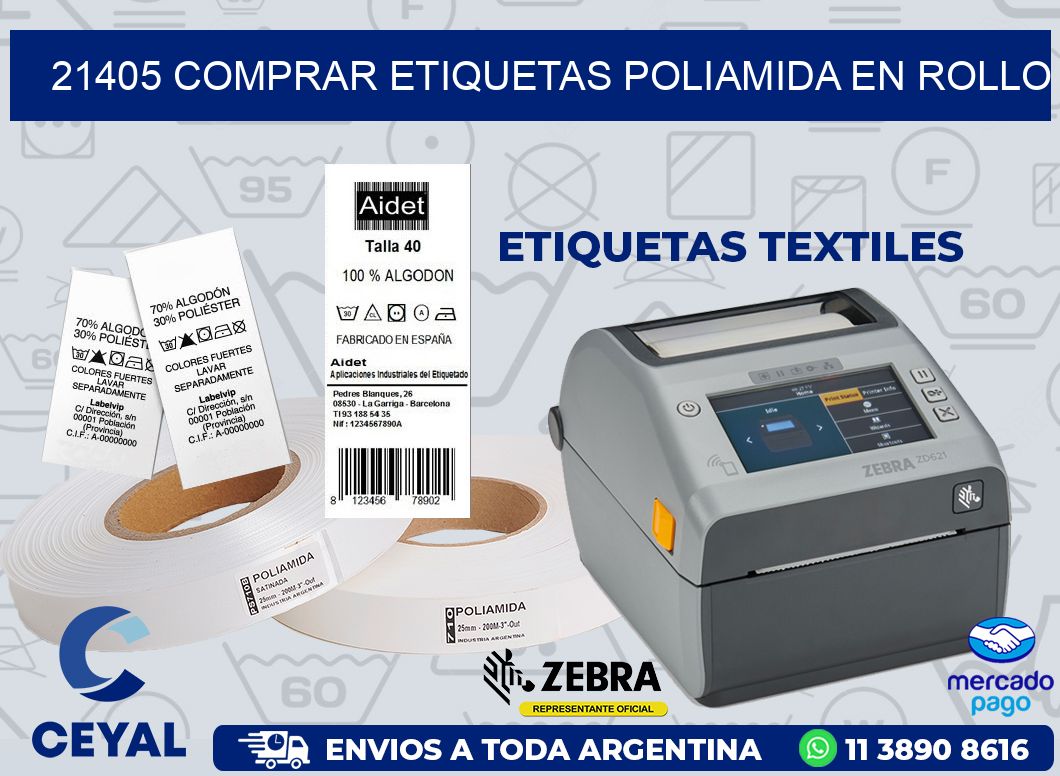 21405 COMPRAR ETIQUETAS POLIAMIDA EN ROLLO
