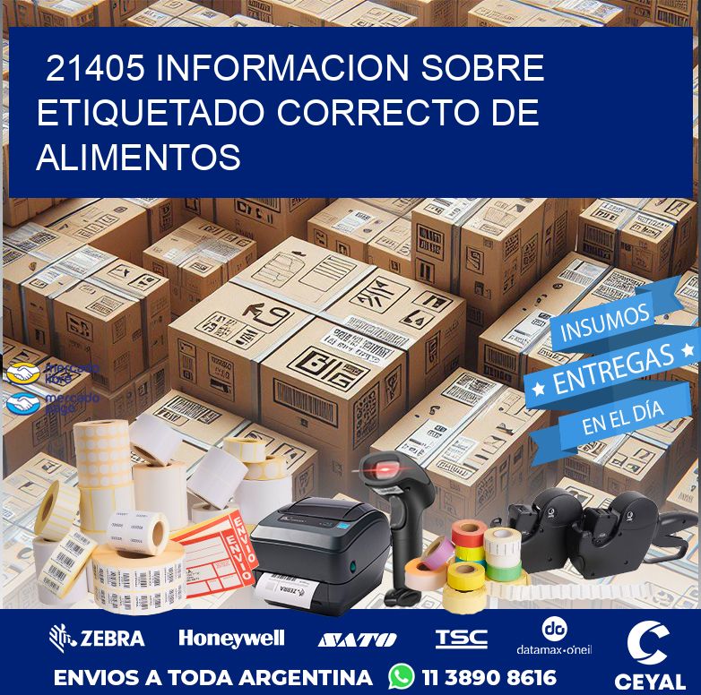 21405 INFORMACION SOBRE ETIQUETADO CORRECTO DE ALIMENTOS