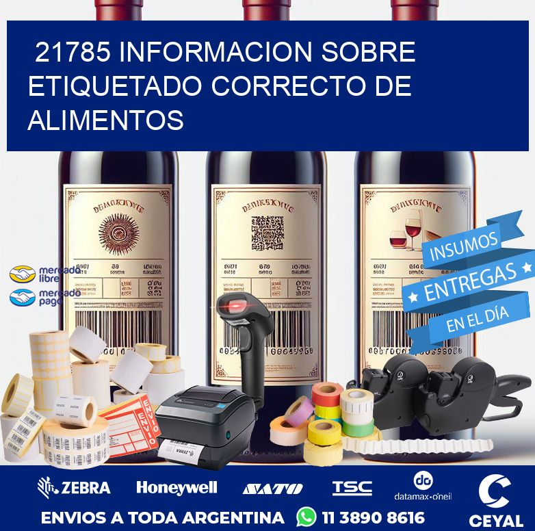 21785 INFORMACION SOBRE ETIQUETADO CORRECTO DE ALIMENTOS