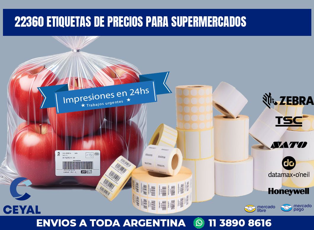 22360 ETIQUETAS DE PRECIOS PARA SUPERMERCADOS