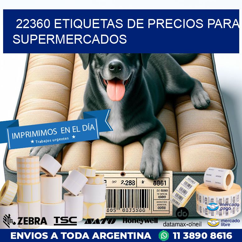 22360 ETIQUETAS DE PRECIOS PARA SUPERMERCADOS