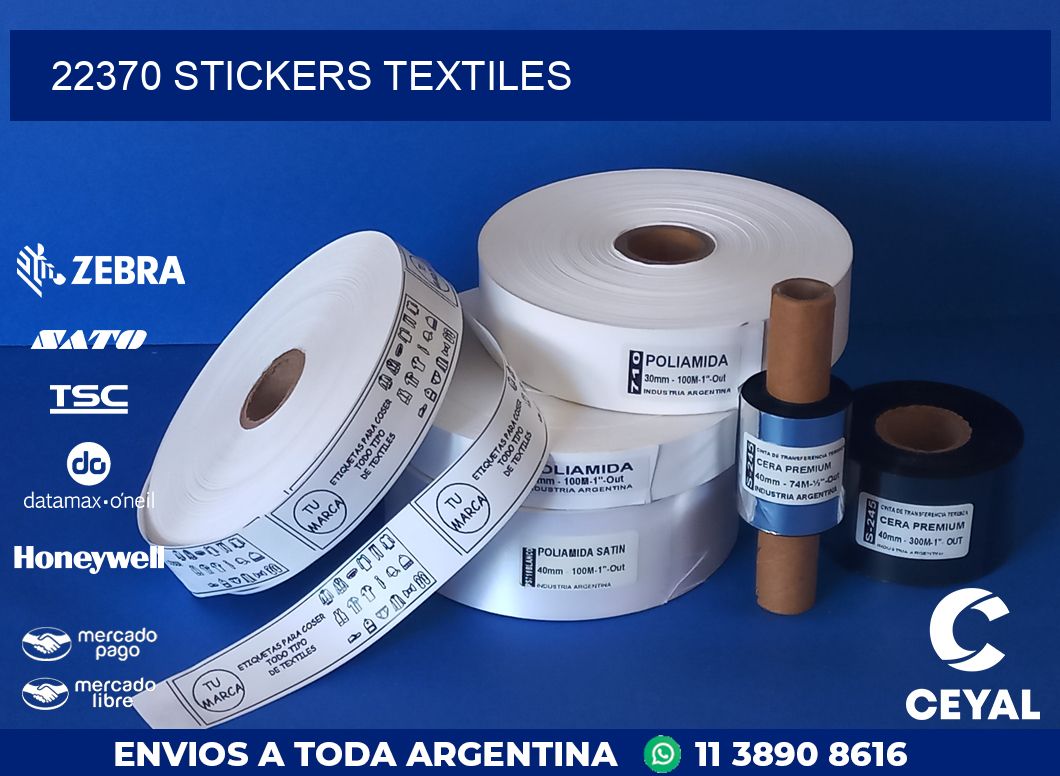 22370 STICKERS TEXTILES