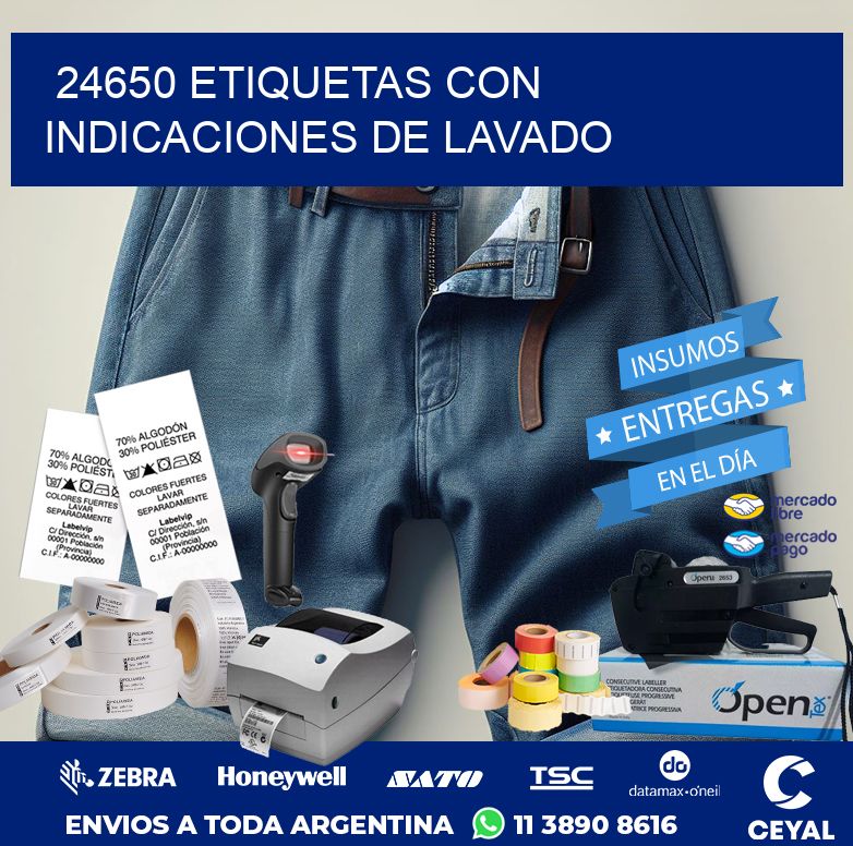 24650 ETIQUETAS CON INDICACIONES DE LAVADO