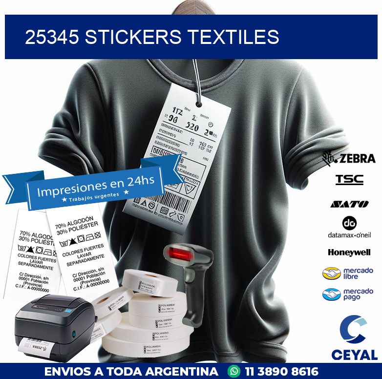 25345 STICKERS TEXTILES