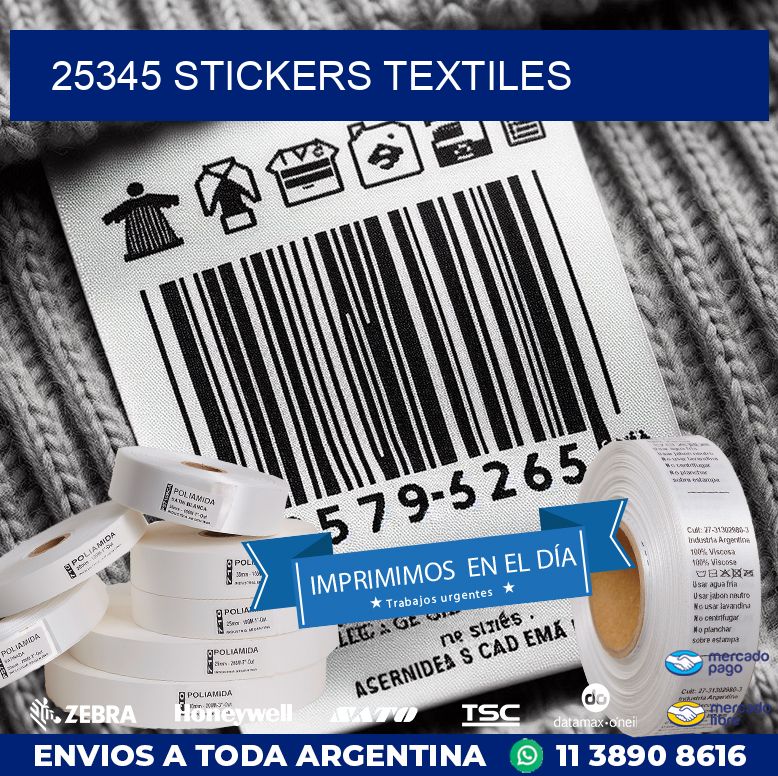 25345 STICKERS TEXTILES