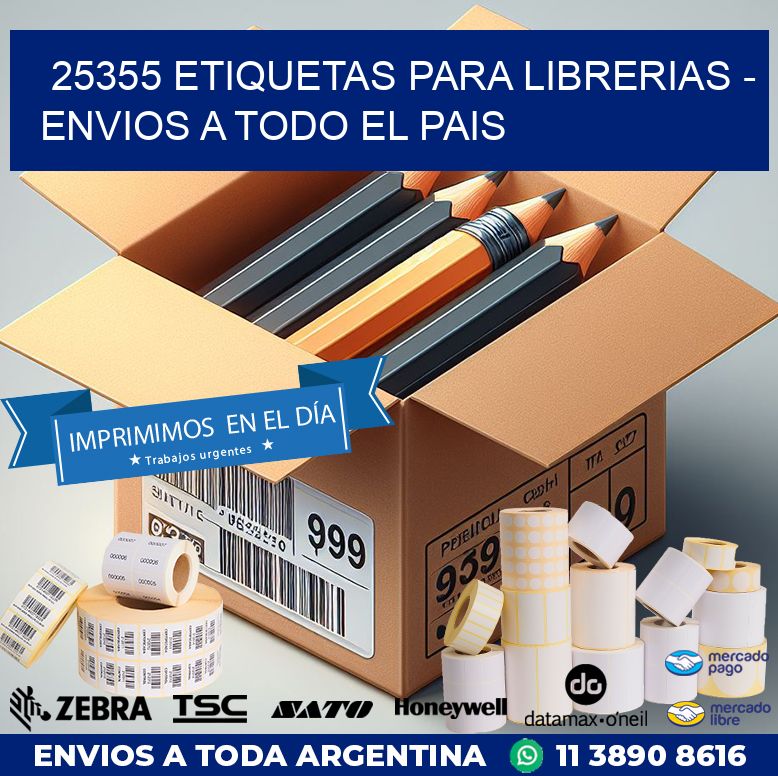 25355 ETIQUETAS PARA LIBRERIAS - ENVIOS A TODO EL PAIS