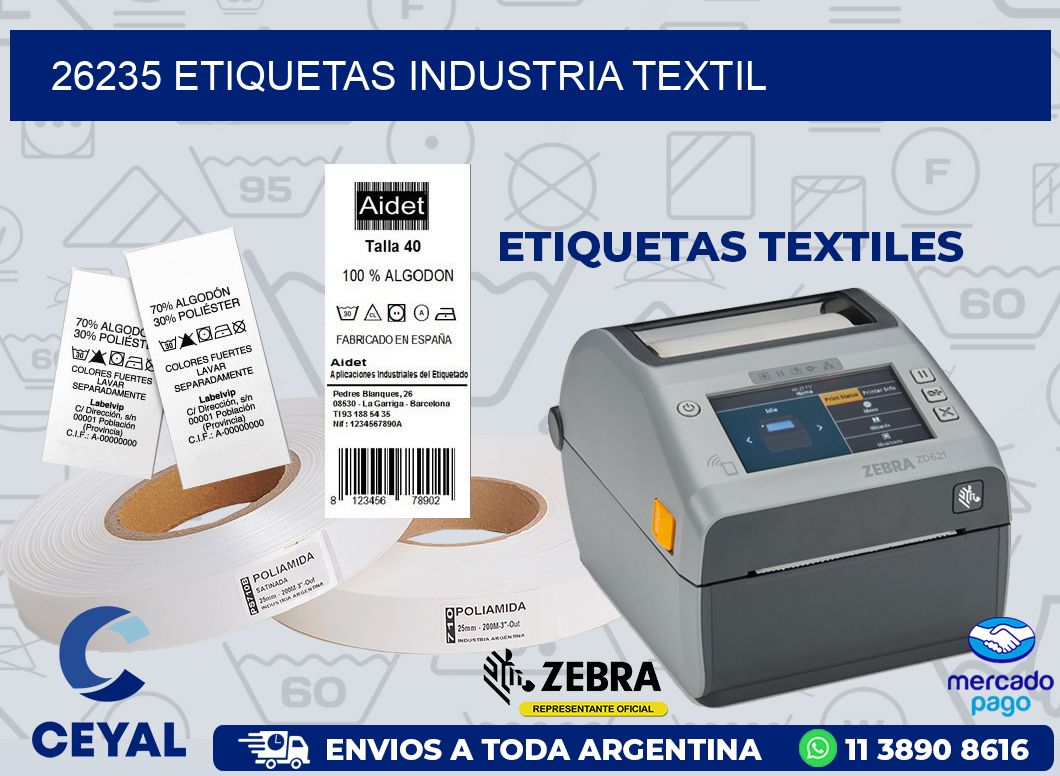 26235 ETIQUETAS INDUSTRIA TEXTIL