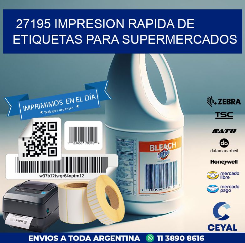 27195 IMPRESION RAPIDA DE ETIQUETAS PARA SUPERMERCADOS